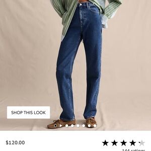 Classic Straight-Leg Jeans in Dark Blue